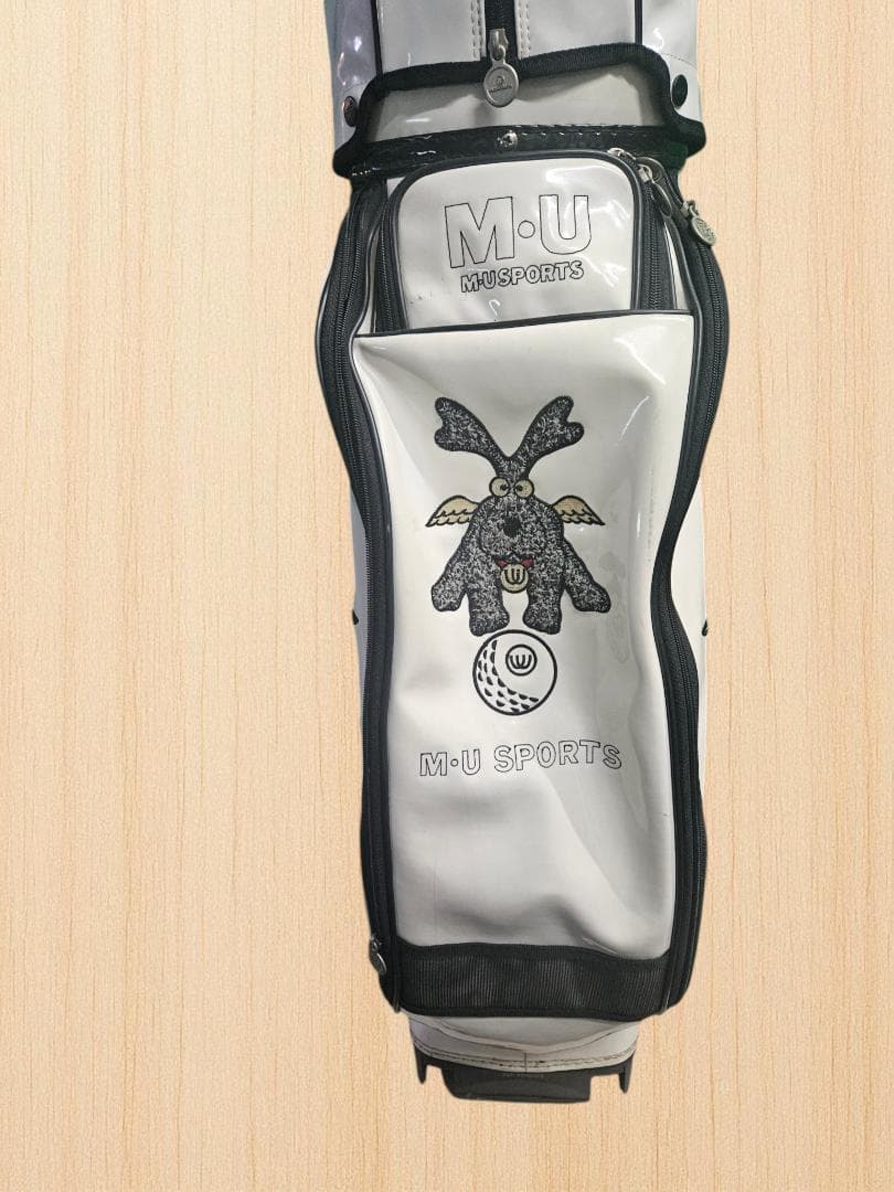 送料無料/超美品　M-U SPORTSエナメル高級 キャディバッグ ホワイト