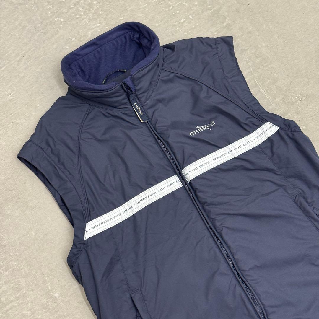 シェルボ CHERVO ベスト ジップアップ ポリ ネイビー 46 【美品】