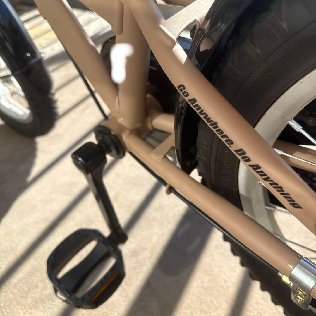 Jeep キッズ自転車 ベージュ 前面バスケット付き