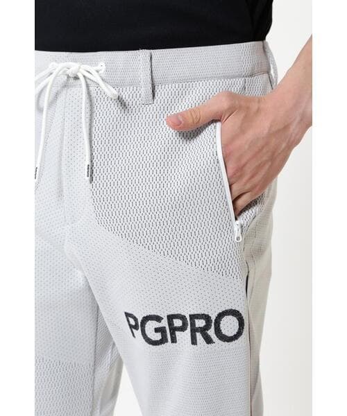 パーリーゲイツ パッチワーク サーマルニットパネル ジャガードパンツ PGPRO