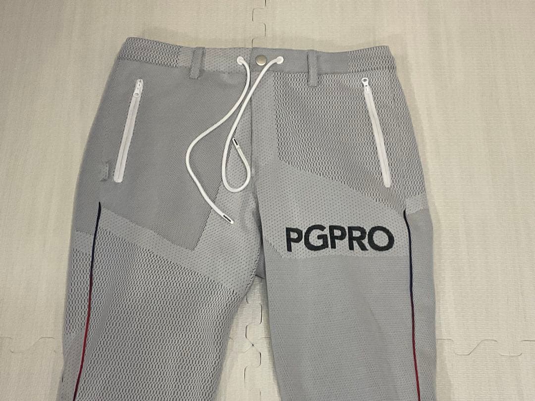 パーリーゲイツ パッチワーク サーマルニットパネル ジャガードパンツ PGPRO