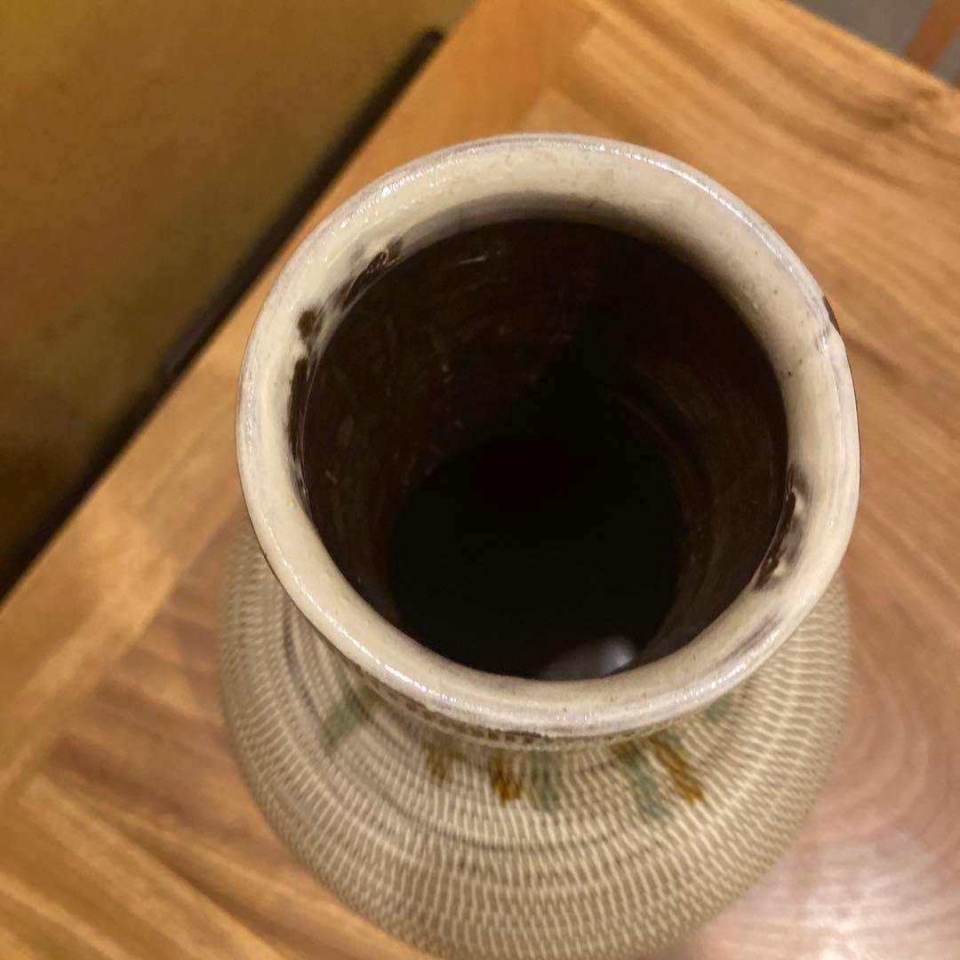 小鹿田焼飛びかんな大花瓶