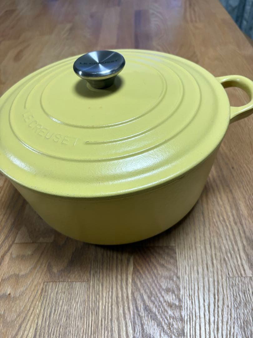 LE CREUSET イエロー 両手鍋24センチ