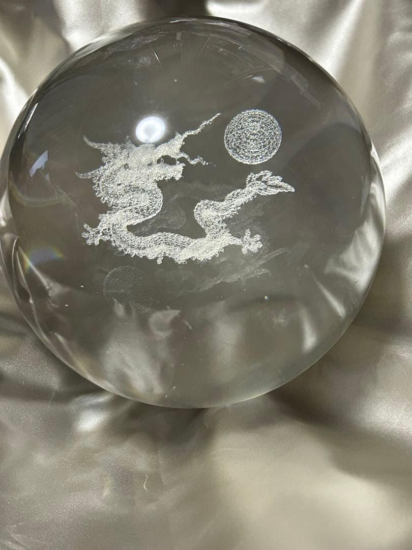 本水晶ドラゴン龍　径約11cm ヒーリングにも最適‼️大特価SALE