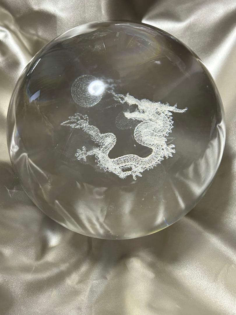本水晶ドラゴン龍　径約11cm ヒーリングにも最適‼️大特価SALE