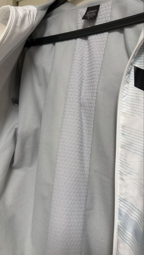 【美品】ASICS アシックス 上下セット XL ホワイト×ブラック ジャージ