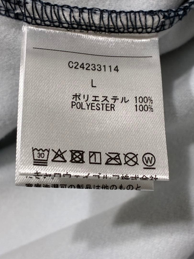 キャロウェイ 裏起毛 チェックプリント 長袖ポロシャツ（ネイビー系／L）