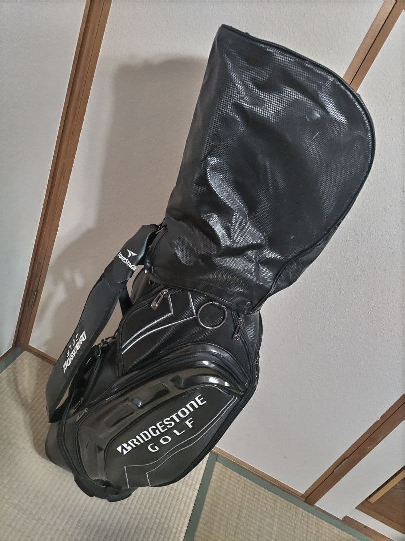 ブリジストン ツアーステージキャディバッグ◆中古品◆フードカバー有り