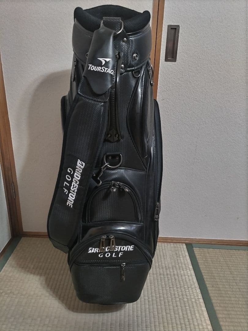 ブリジストン ツアーステージキャディバッグ◆中古品◆フードカバー有り