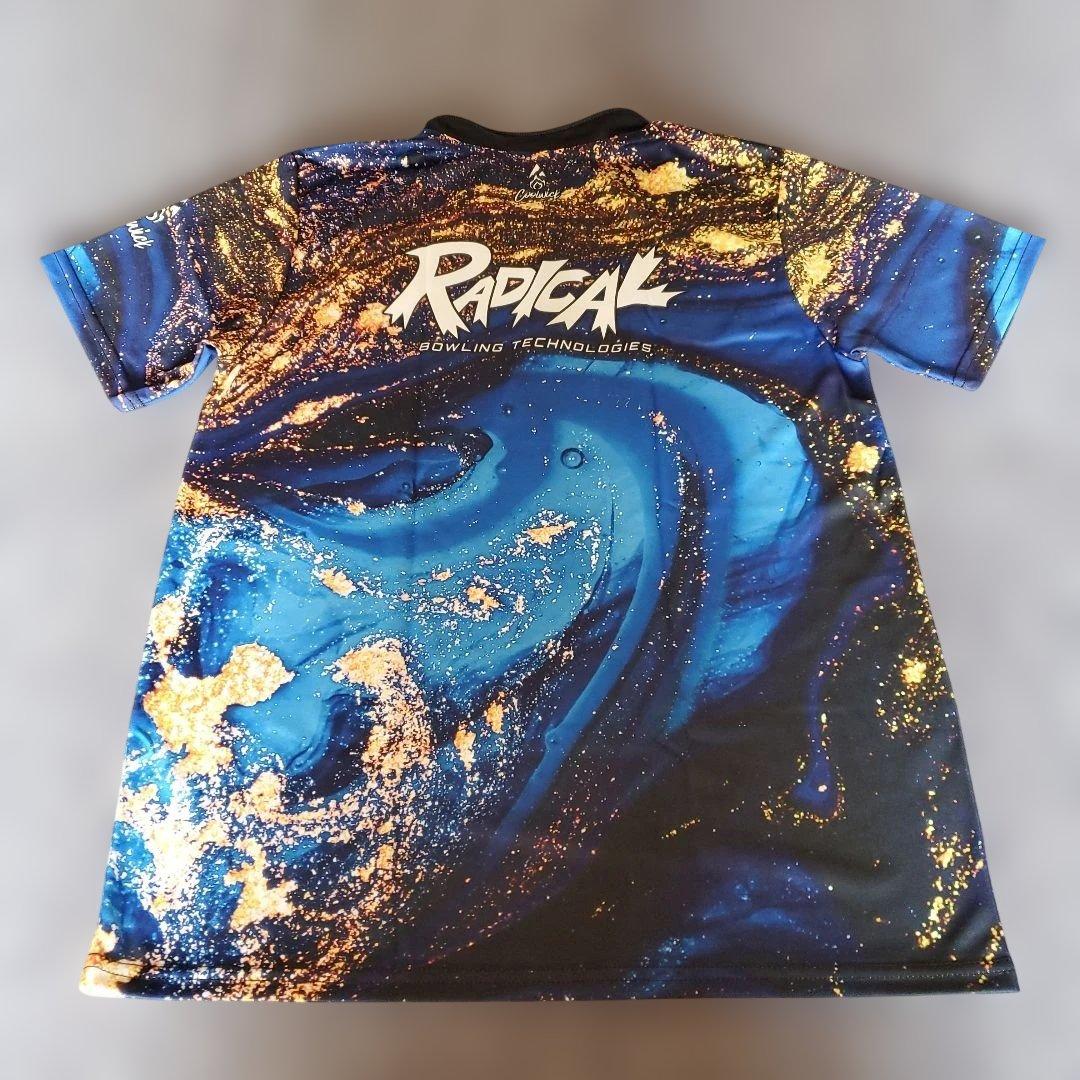 ✨新品✨ボウリングウェア　ラディカル　RADICAL　【M】　ブルー　ゴールド