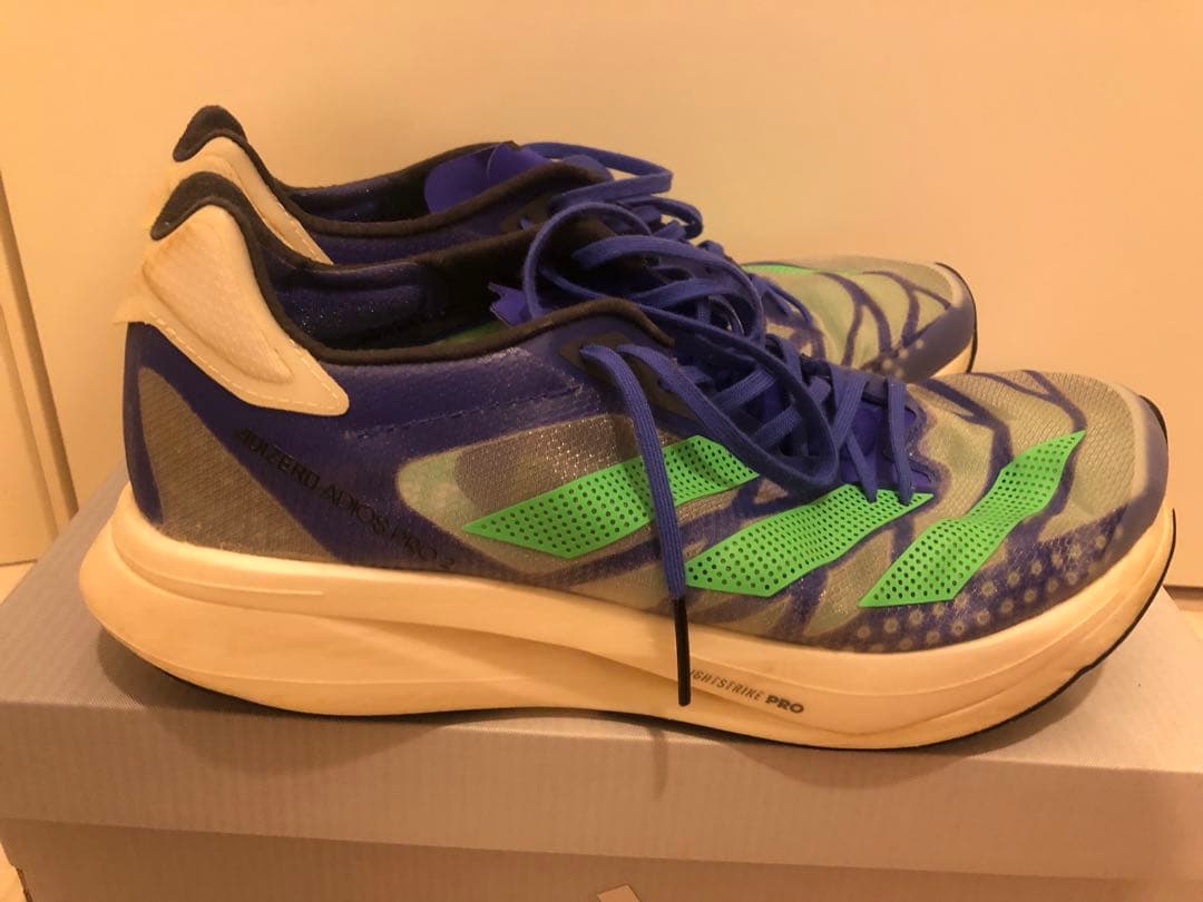 ADIDAS ADIZERO ランニングシューズ 赤/青　セット