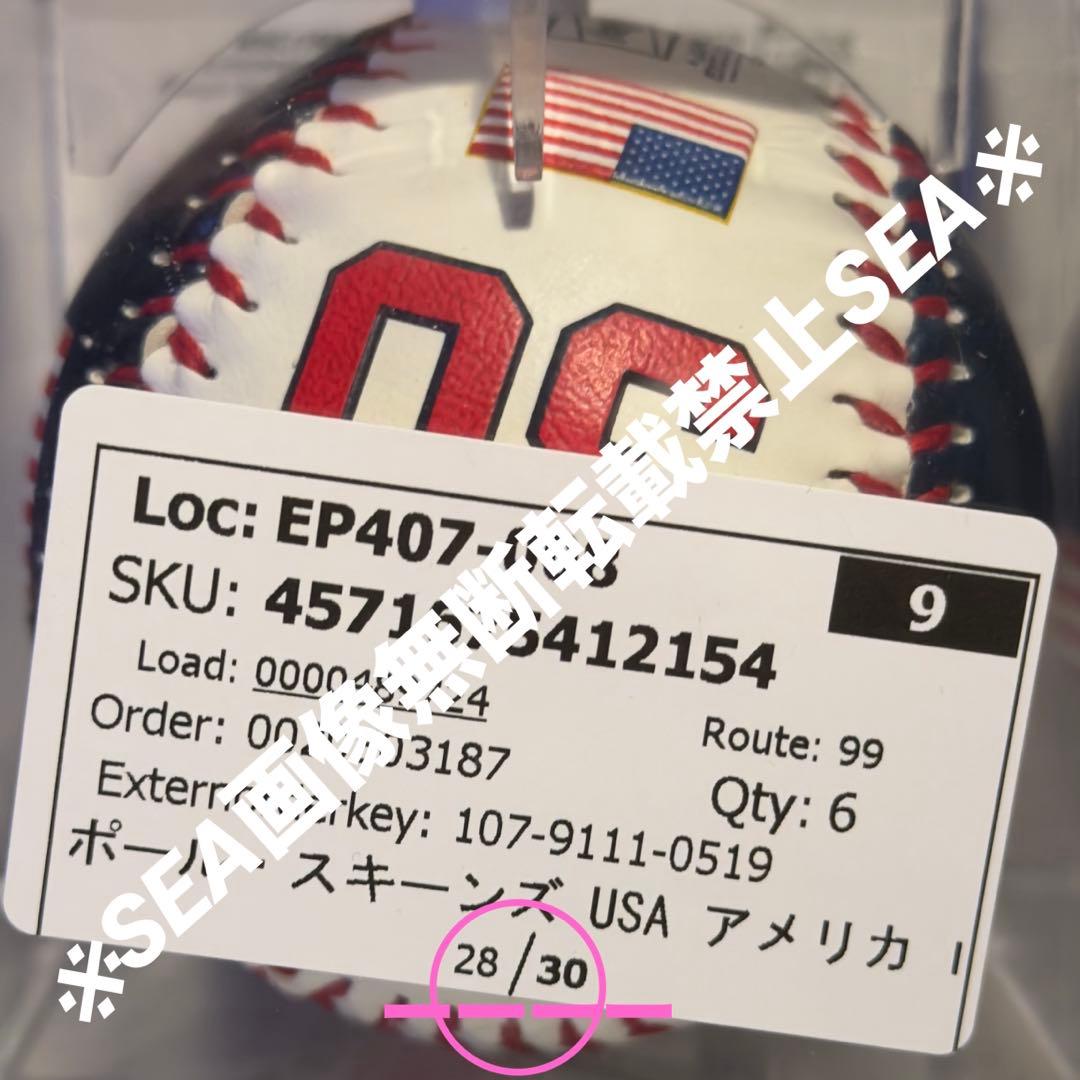 超激レア　WBC アメリカ代表 スキーンズ 記念ボール（No.28/30）即完売