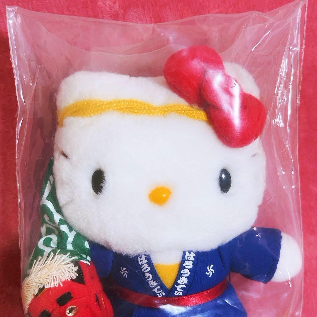 希少レア　ハローキティ　ぬいぐるみ　獅子舞　2001年製 サンリオ　平成レトロ