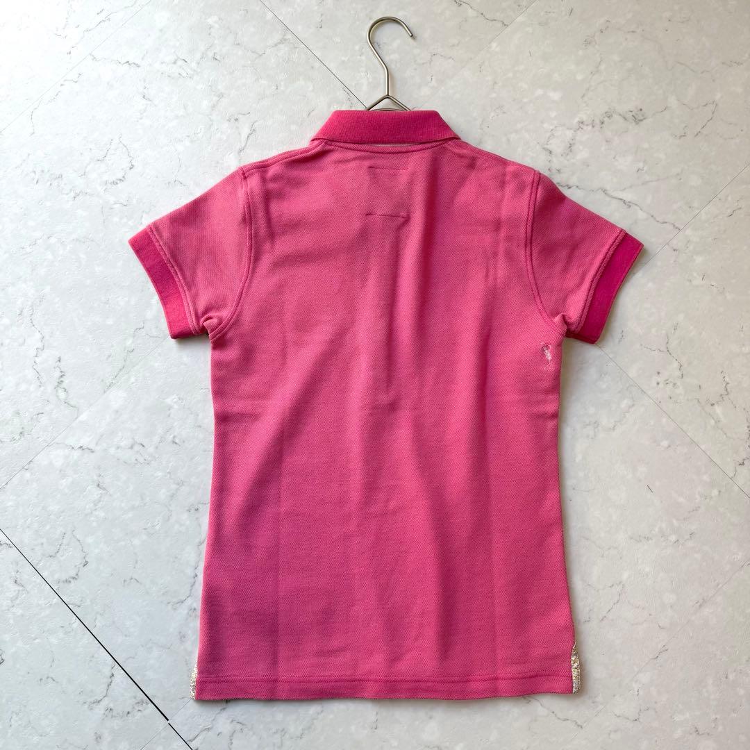 新品 MARK & LONA ゴルフ ポロシャツ S ピンク キーホルダー付