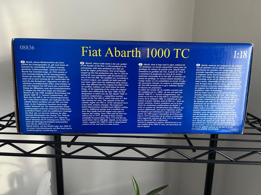 【美品】フィアット•アバルト 1000 TC ミニカー