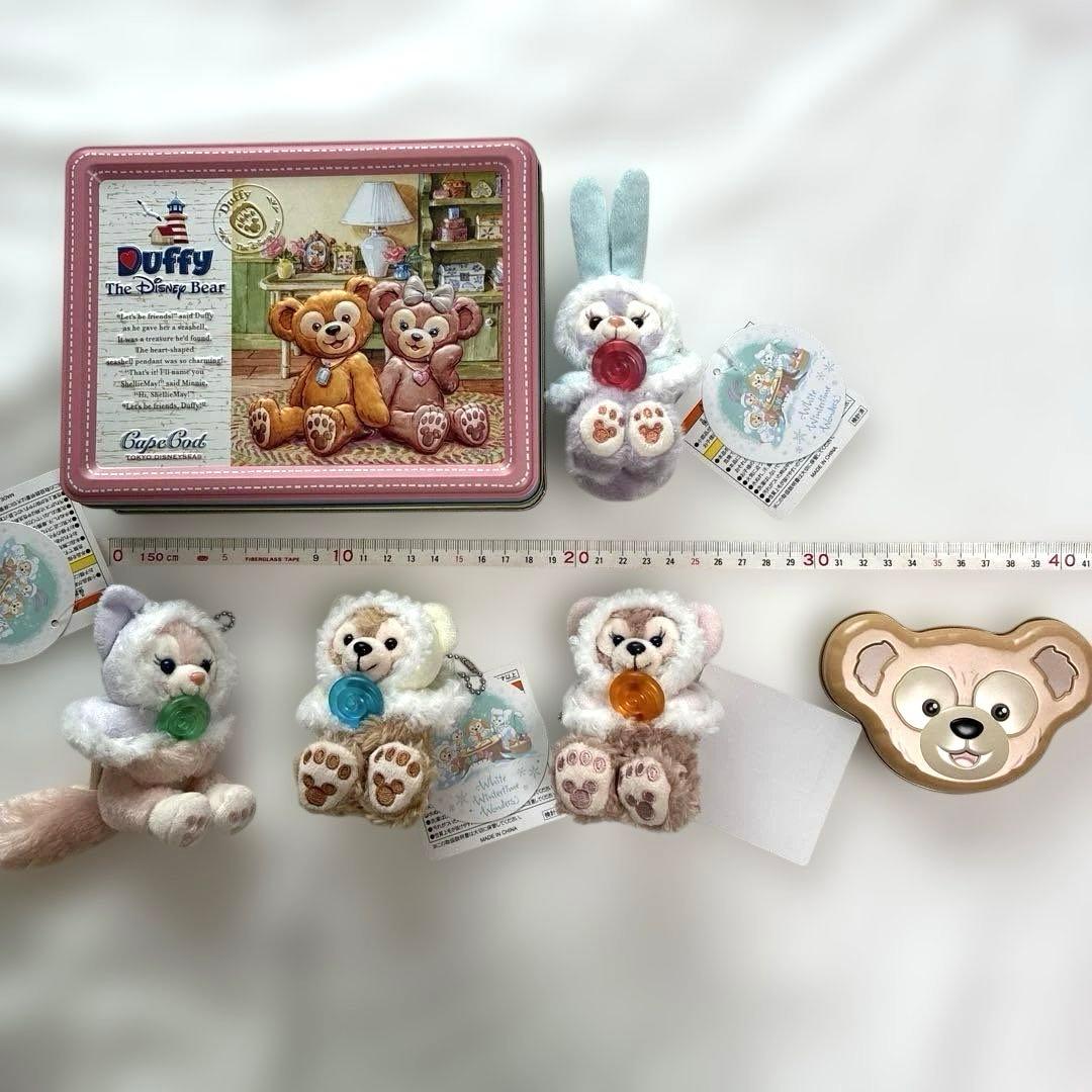 ダッフィー　ステラルー　シェリーメイ　リーナべル　ぬいぐるみ　チャーム　空き缶