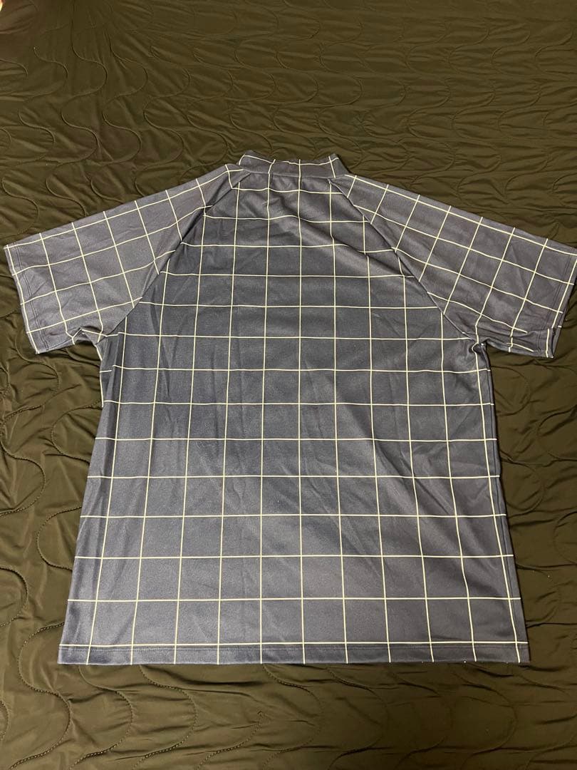 【美品】NAAFY モックネック　ショートパンツ ネイビーチェック柄　ゴルフ