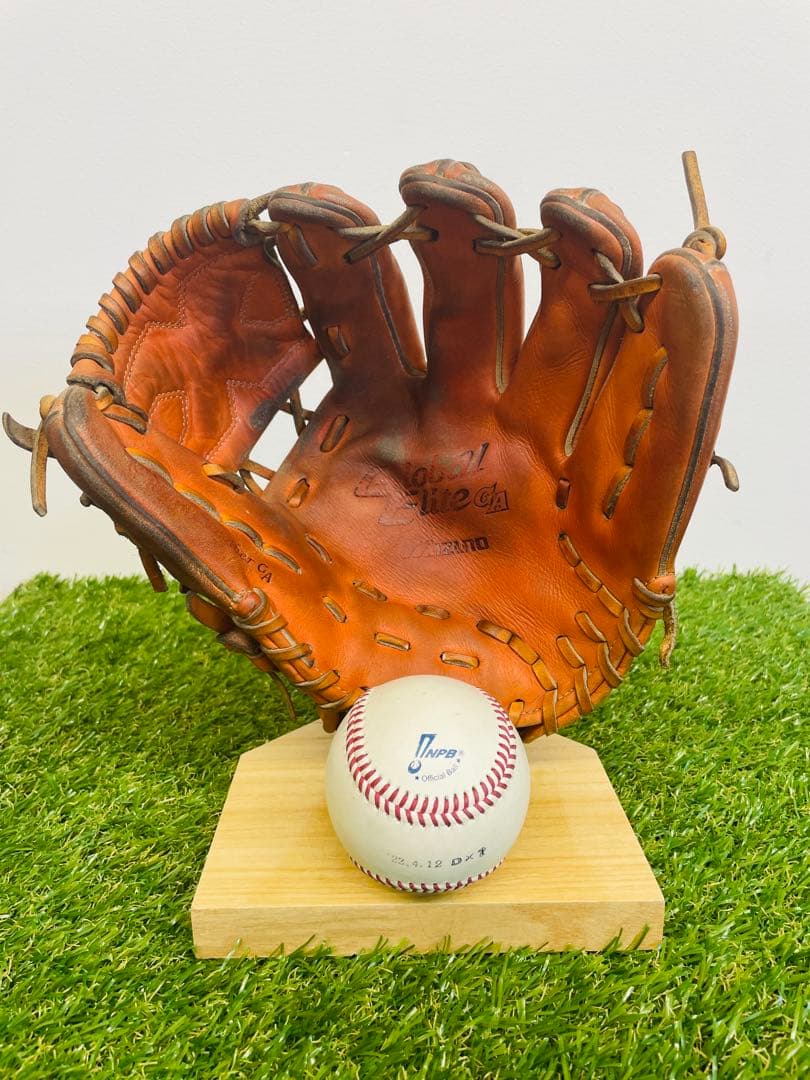 【美品✨】MIZUNO‼️ミズノ　野球　軟式用 オレンジ　グローバルエリート