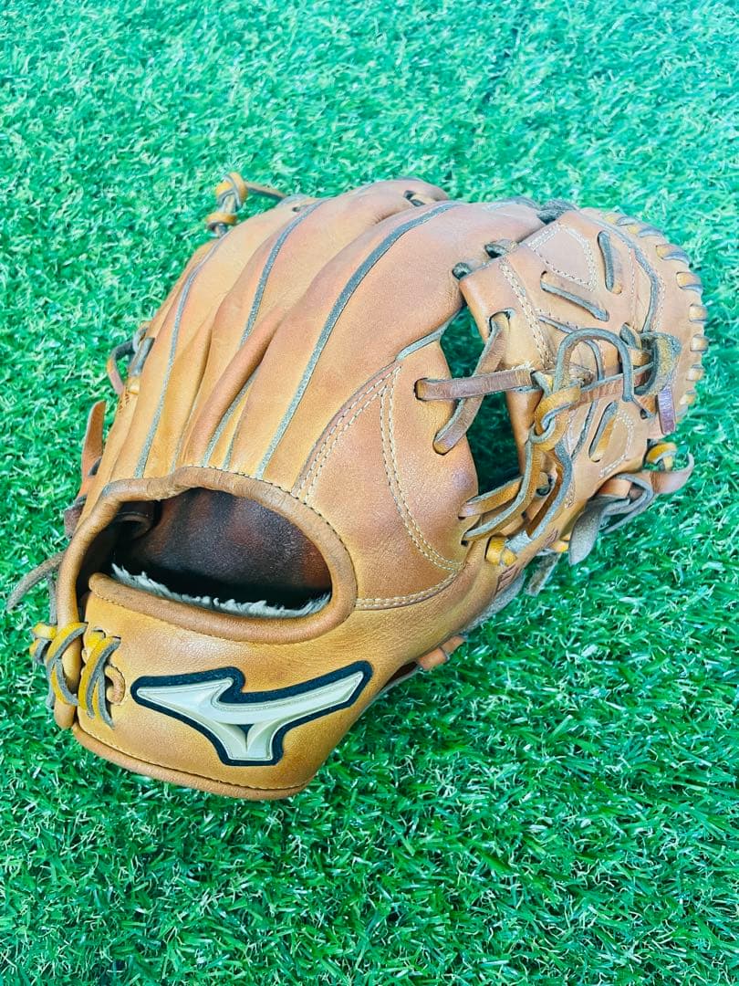 【美品✨】MIZUNO‼️ミズノ　野球　軟式用 オレンジ　グローバルエリート