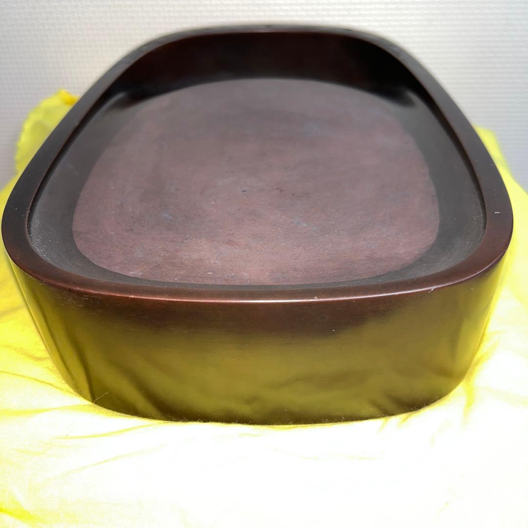 ⭕️希少　紅渓石硯　大型　名工　相馬羊堂　美品　3.7kg超　大判側ツルツル