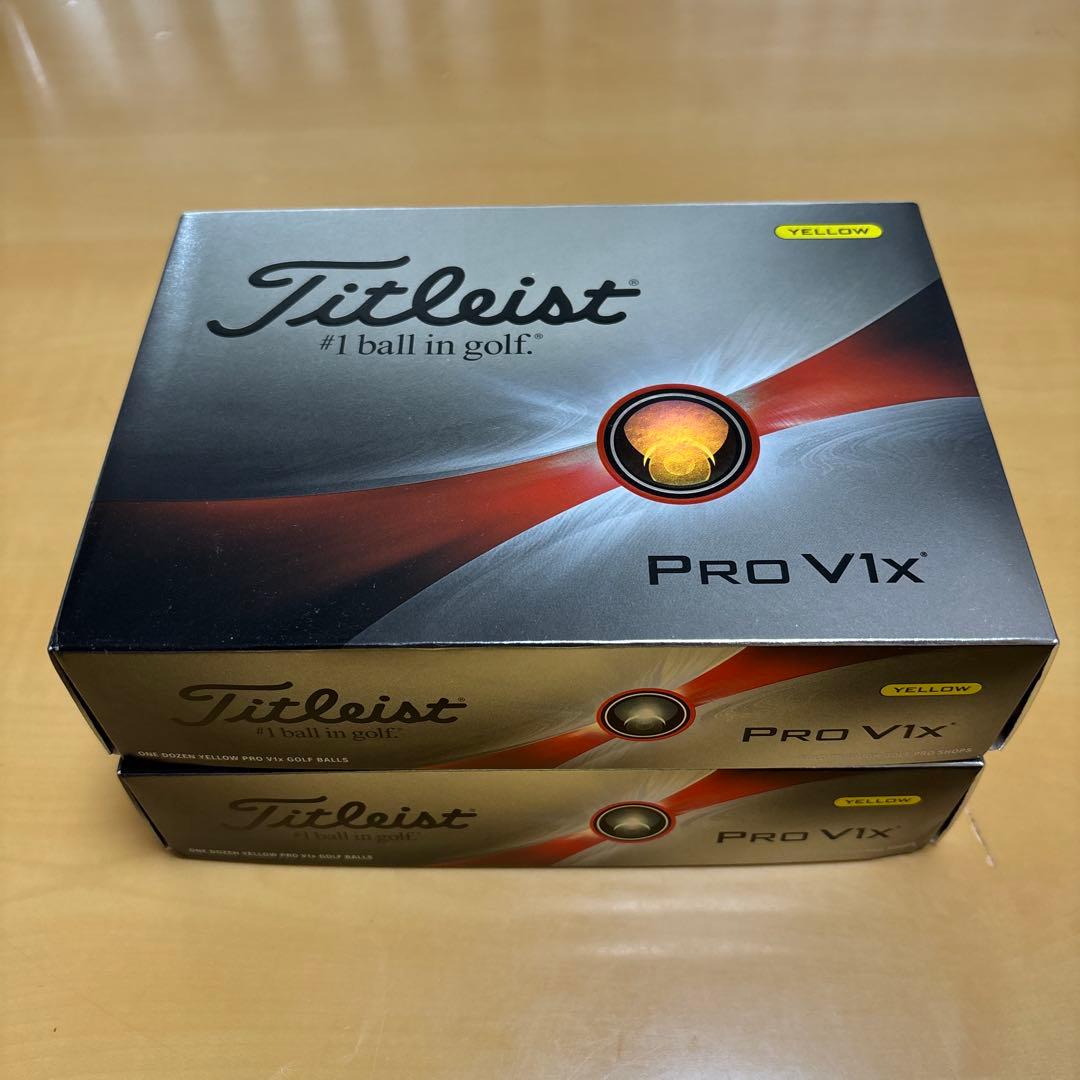 ト*ヨ様 ゴルフボール　Titleist Pro V1x イエロー 2ダース　新