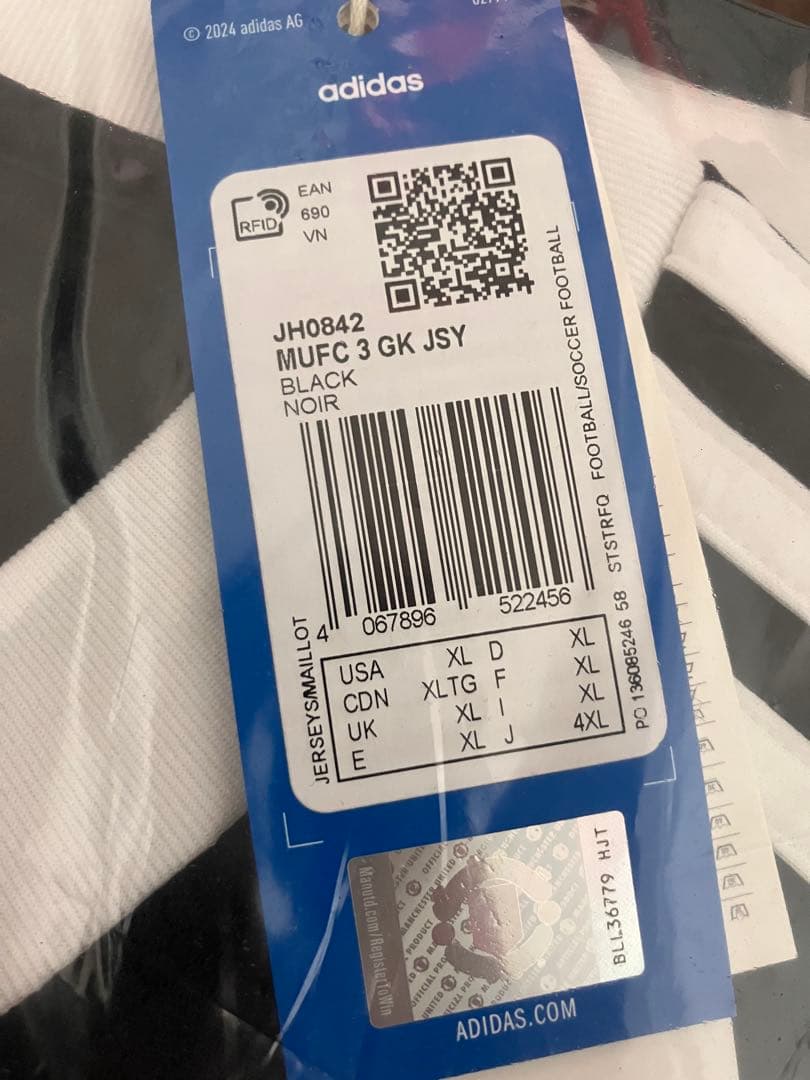 adidas アディダス マンチェスターユナイテッド ユニフォーム　ユニ XL