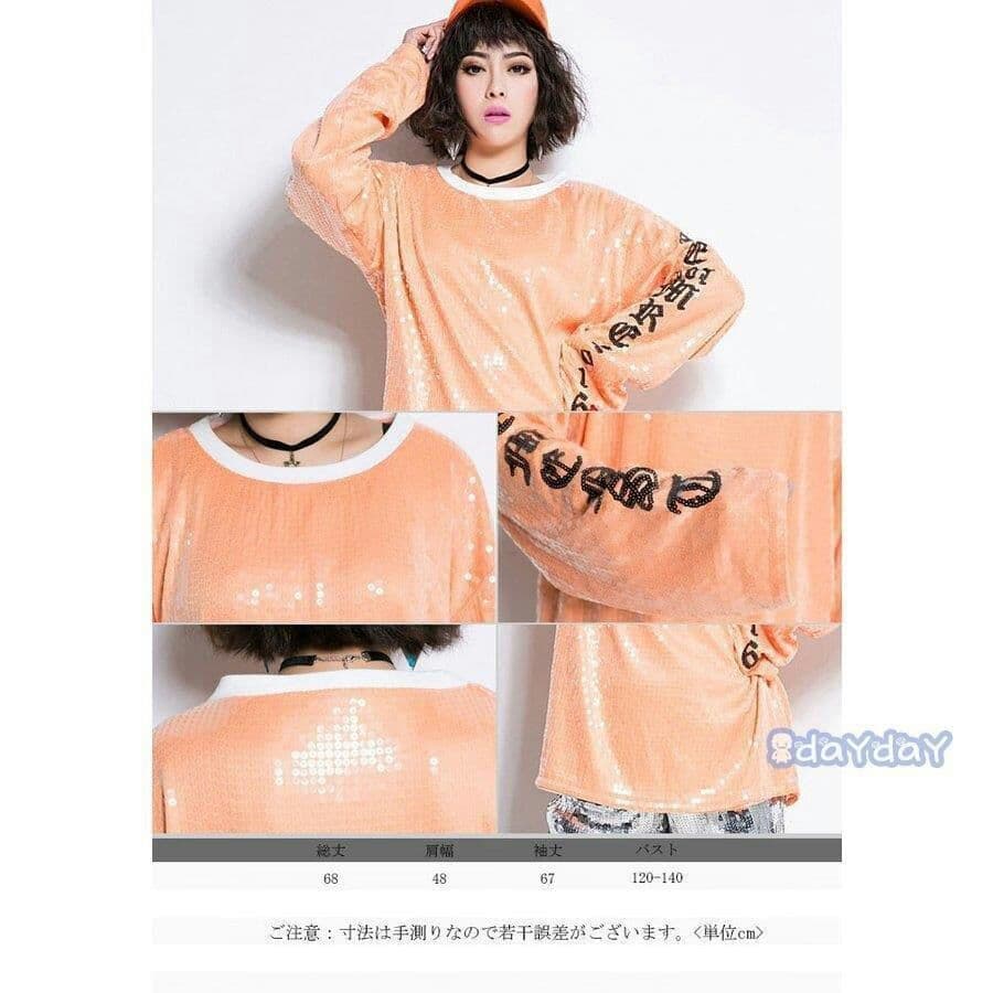 LD652カッコいいトップス　スパンコールトップス