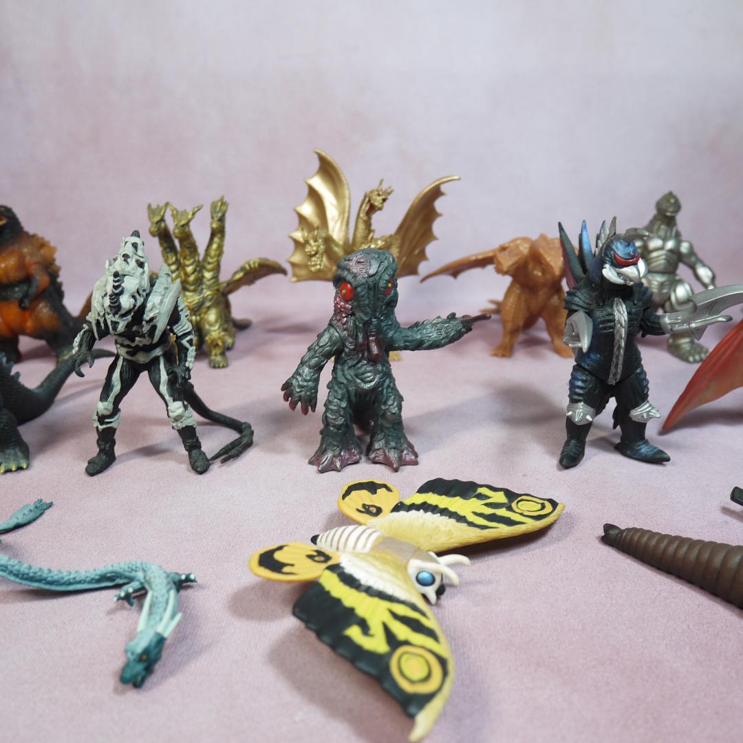 ミニバトルG ほか　ゴジラ・キングギドラ・東宝怪獣　ミニソフビフィギュア　25体