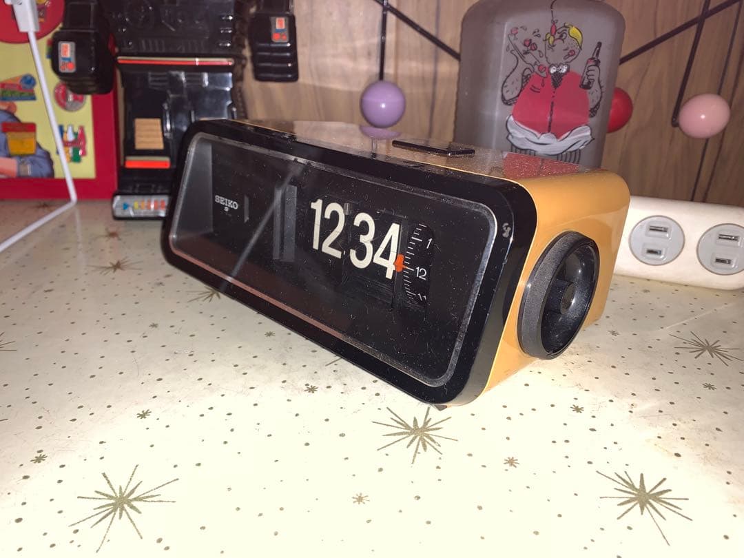 昭和レトロ　動作品　SEIKO セイコー　パタパタ時計　スペース　イームズ