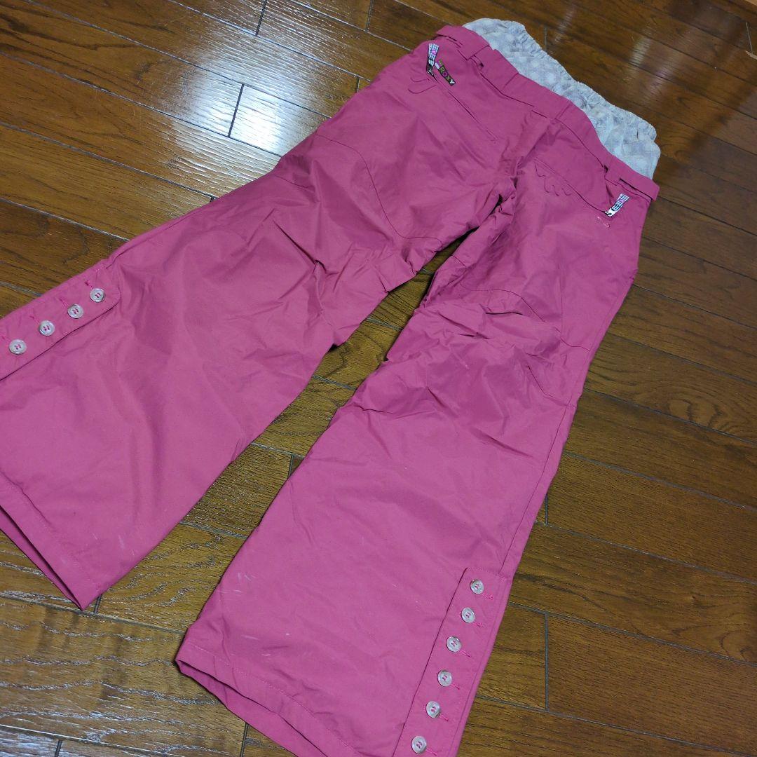 ROXY　スノボウェア　セットアップ　上下　Ｓ　デニム風　ワインレッド