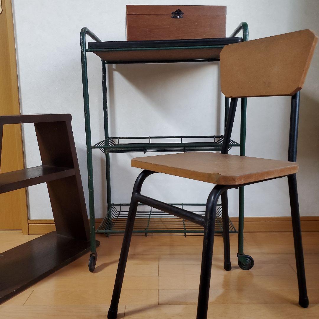 昭和レトロ 木製椅子 背もたれ付き