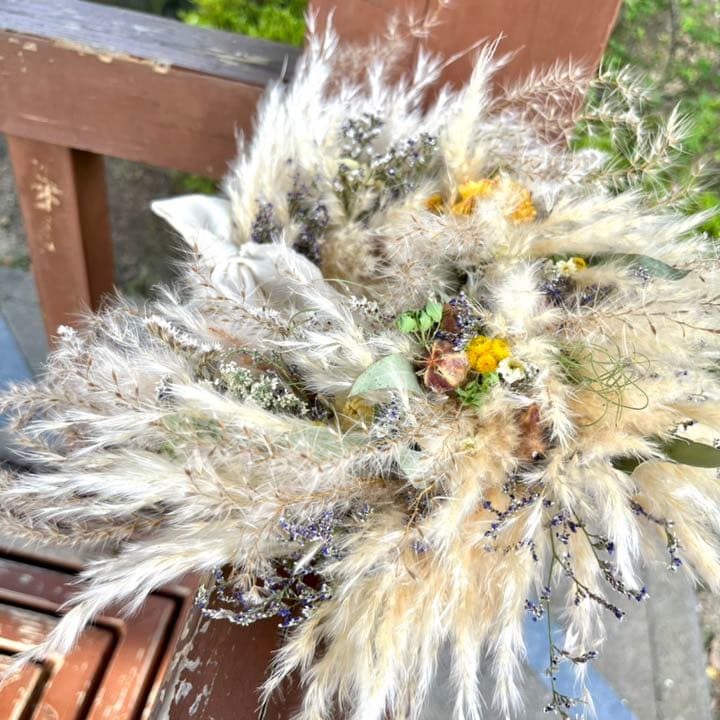 ナチュラルリース　パンパスグラス
