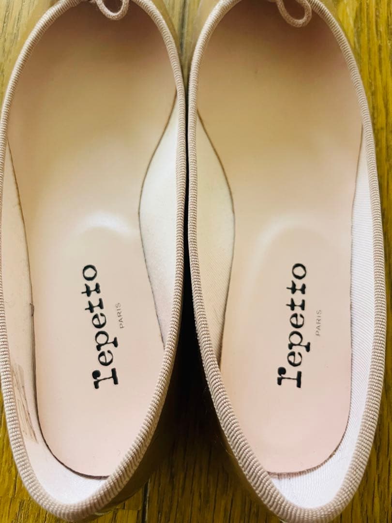 repetto ベージュ ポインテッドトゥバレエシューズ38
