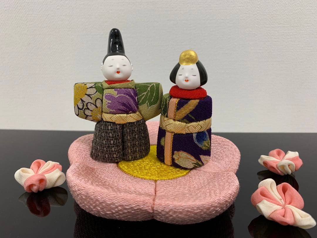 手のひらサイズの雛人形★木目込み人形★ひなまつり　ひな人形