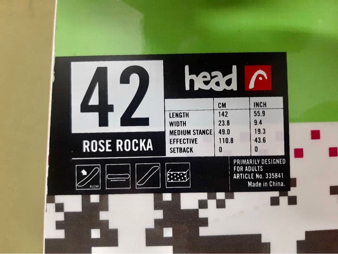 HEAD　スノーボード　ビンディング セット　ローズ　142cm　ヘッド
