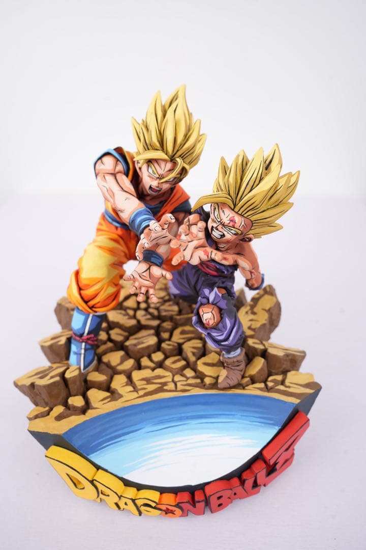 ドラゴンボール 親子かめはめ波　リペイント　二次元彩色　フィギュア　プルーヴィー