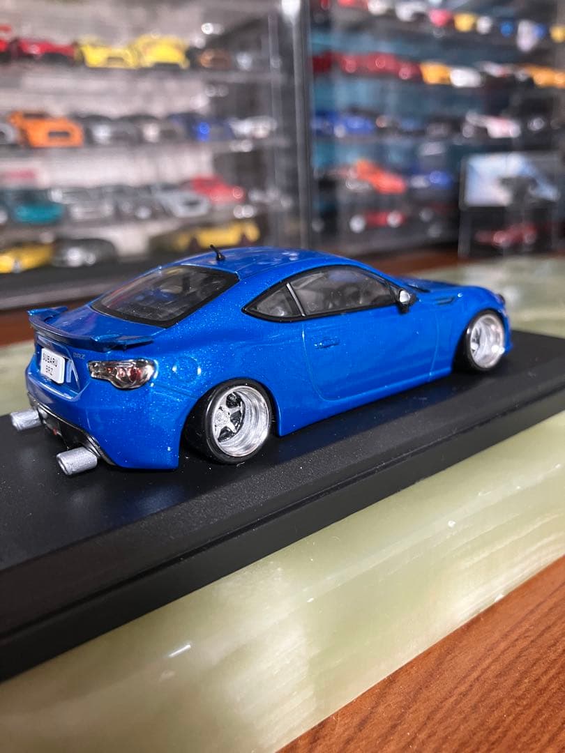 SUBARU BRZ 青 1/43 ローダウンカスタム　美品　ノレブ