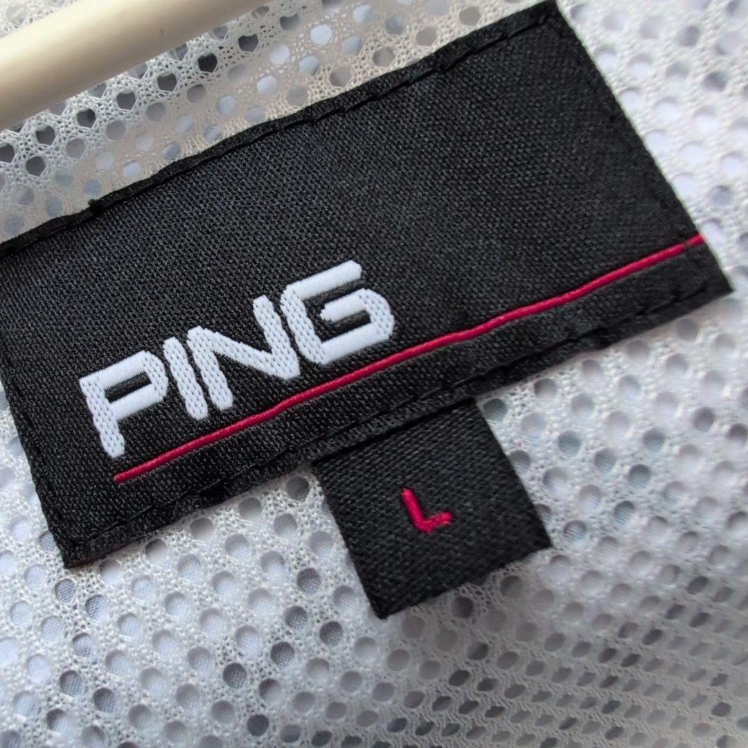 【未使用】PINGゴルフ　プリントフルジップフードブルゾン　L