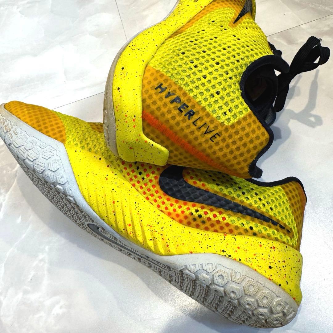 ハイパーライブEP Nike バッシュ　イエロー/ブラック　25、5cm