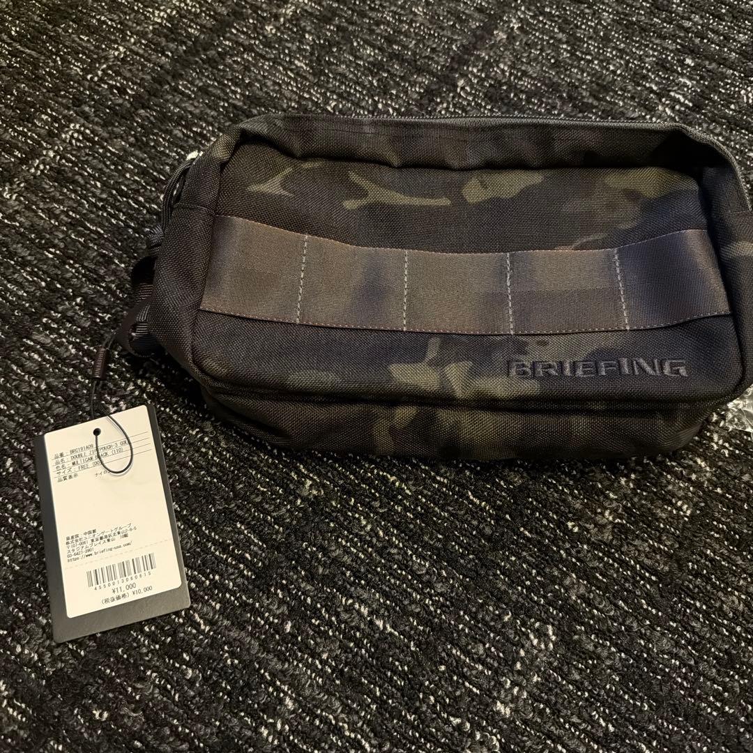 新品　BRIEFING ダブルジップポーチ-3 MULTICAM BLACK