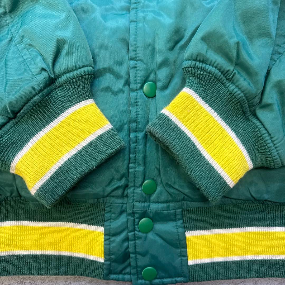 美品BHILL グリーンベースボールジャケット Lサイズ