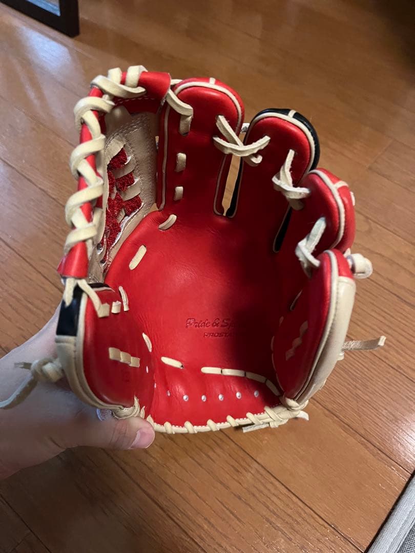 ZETT 軟式グラブ　プロステイタスSCE 源田モデル　小指2本型付け済