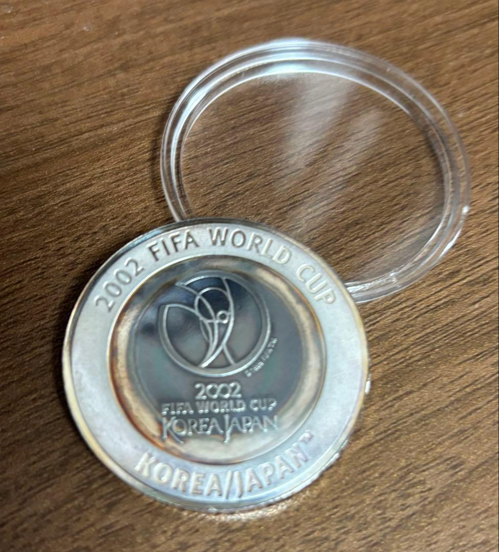ワールドカップ！2002 FIFA WORLD CUP 銀メダル 木製ケース付き
