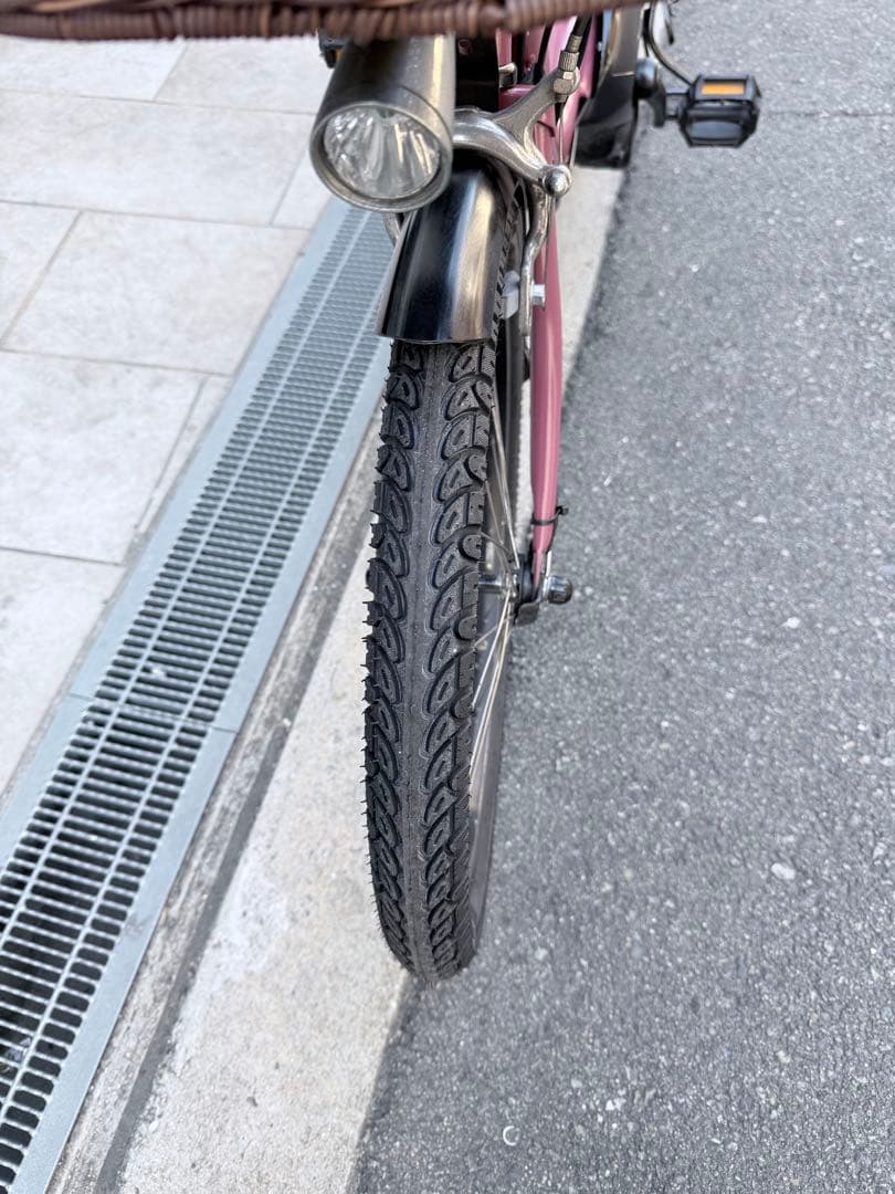 大阪府　ヤマハ　ピンク 電動アシスト自転車 バスケット付き