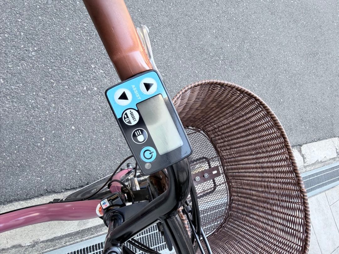 大阪府　ヤマハ　ピンク 電動アシスト自転車 バスケット付き