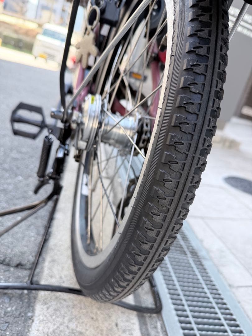 大阪府　ヤマハ　ピンク 電動アシスト自転車 バスケット付き