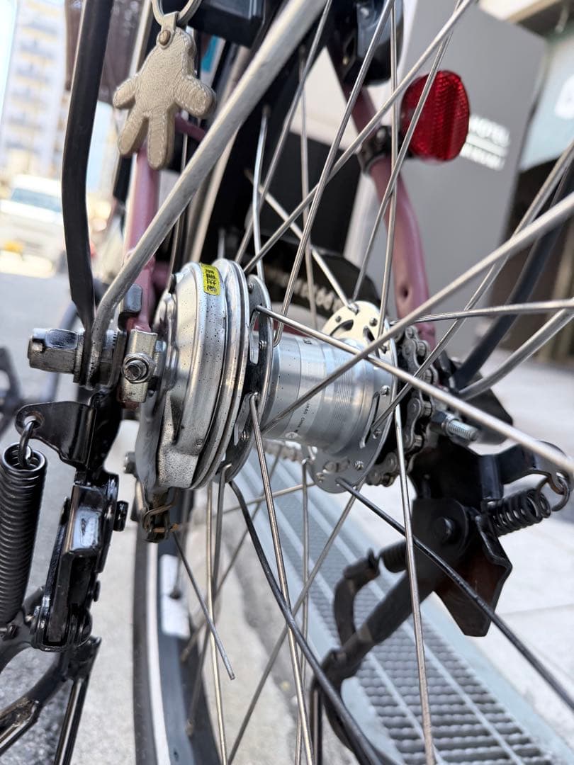 大阪府　ヤマハ　ピンク 電動アシスト自転車 バスケット付き