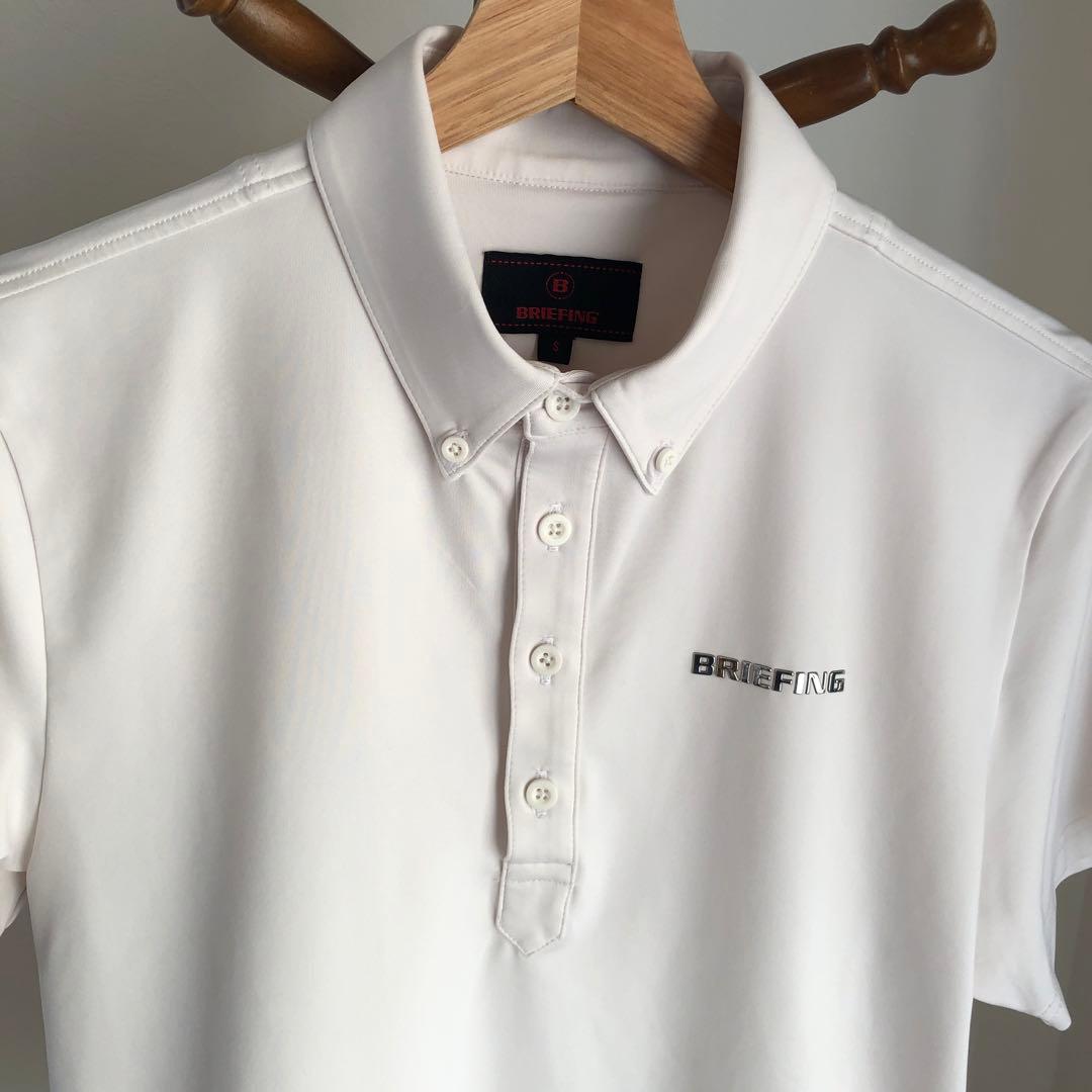 【美品】BRIEFINGポロシャツS (日本サイズM)白