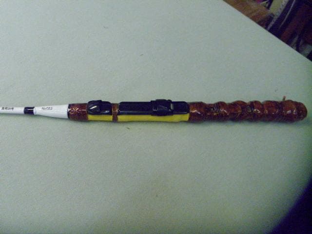 No-083手作り（布袋竹）テトラ竿(イセエビ;カワハギ釣りなど)負荷重り25号