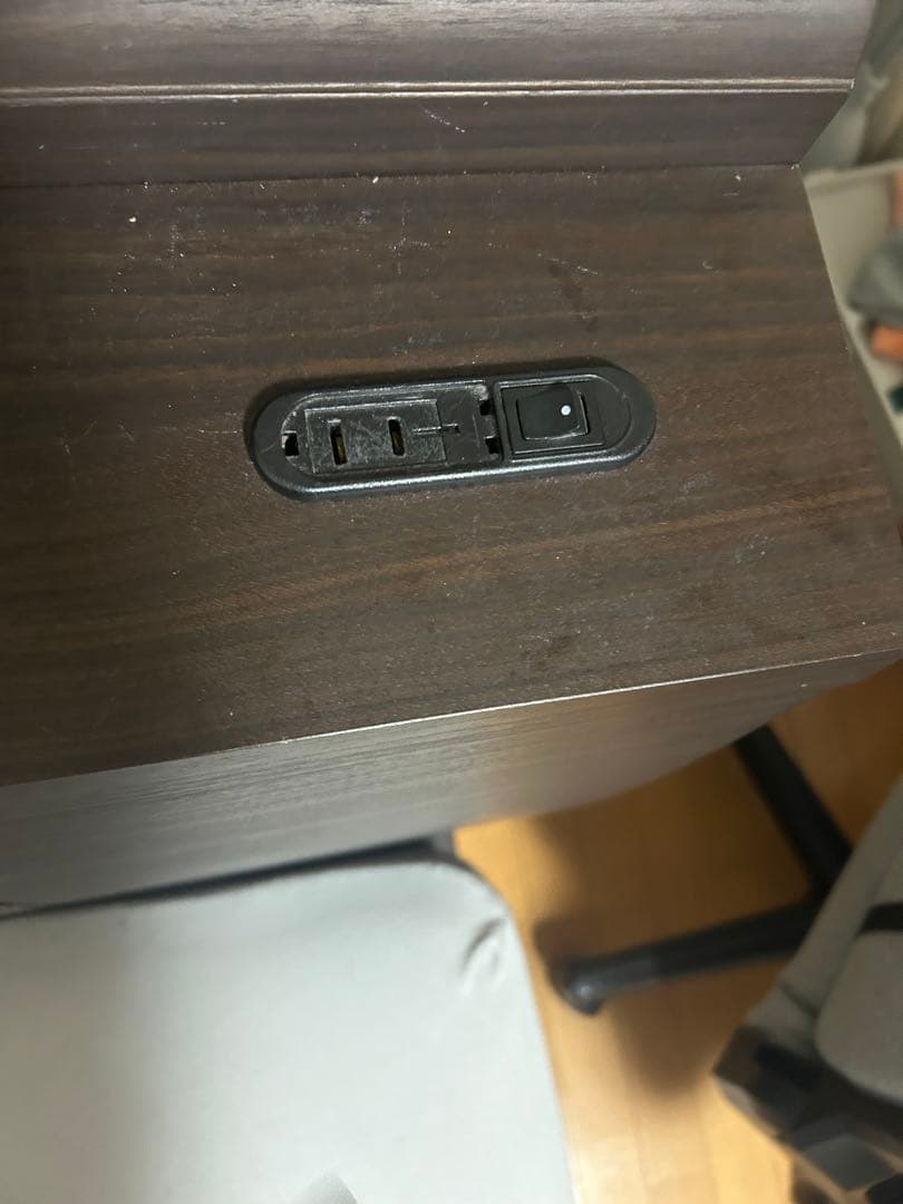 ダークブラウン シングルベッドフレーム 引き出し付き